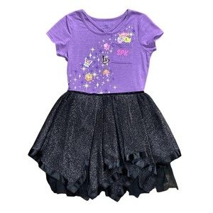 SHOPKINS Toys Purple Black Sparkly Tutu Dress, Large 10/12 - NWOT